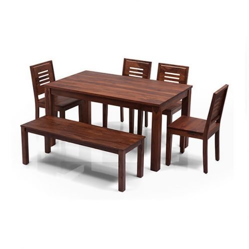 Обеденный стол Arabia с 4-мя стульями и скамейкой