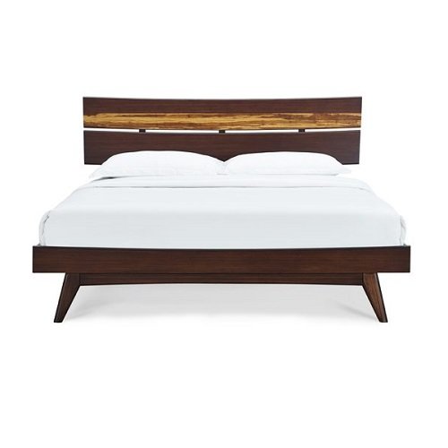Двуспальная кровать из бамбука Azara, соболиный цвет