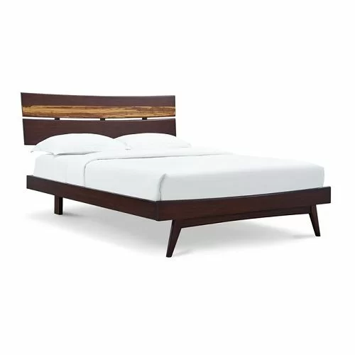 Двуспальная кровать из бамбука Azara, соболиный цвет