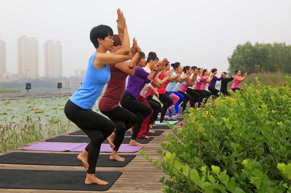 Новости здоровья: в Китае в стране насчитывается 10 миллионов, практикующих йогу 